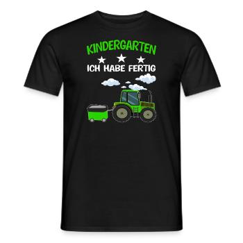 Kindergarten Traktor Kindergartenkind Geschenk - Männer T-Shirt - Schwarz - Vorne - AI Model Male 178 light (178cm)