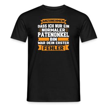 Patenonkel Pate Taufpate Geschenk - Männer T-Shirt - Schwarz - Vorne - AI Model Male 178 light (178cm)
