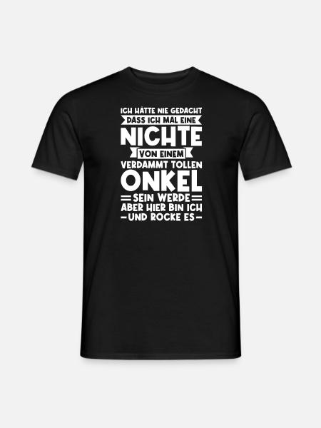 Nichte Onkel Onkels Geschenk - Männer T-Shirt - Schwarz