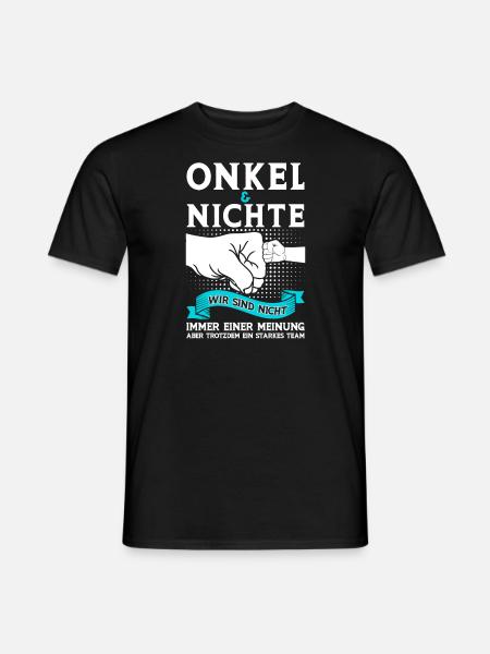 Onkel Nichte Nichten Geschenk - Männer T-Shirt - Schwarz
