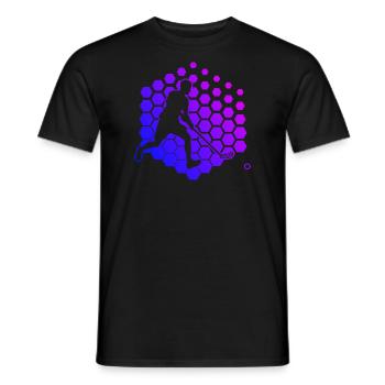 Innebandy Salibandy Unihockeyspielen Herren - Männer T-Shirt - Schwarz - Vorne - AI Model Male 178 light (178cm)