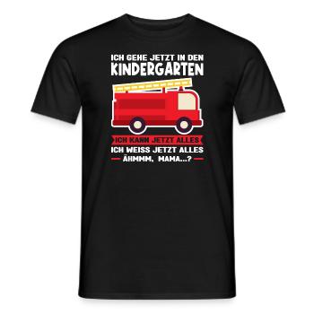 Kindergarten Feuerwehr Kindergartenanfänger - Männer T-Shirt - Schwarz - Vorne - AI Model Male 178 light (178cm)