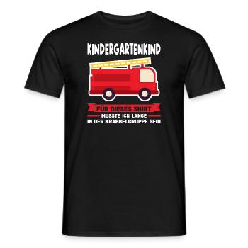 Kindergarten Feuerwehr Kita-Kind Geschenk - Männer T-Shirt - Schwarz - Vorne - AI Model Male 178 light (178cm)