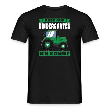 Kindergarten Traktor Kita-Kind Geschenk - Männer T-Shirt - Schwarz - Vorne - AI Model Male 178 light (178cm)