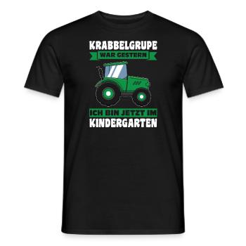 Kindergarten Traktor Kita-Kind Geschenk - Männer T-Shirt - Schwarz - Vorne - AI Model Male 178 light (178cm)