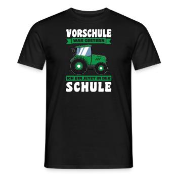 Schulkind Traktor Schulstart Geschenk - Männer T-Shirt - Schwarz - Vorne - AI Model Male 178 light (178cm)
