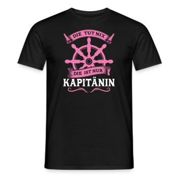 Kapitänin Boot Segelboot Geschenk - Männer T-Shirt - Schwarz - Vorne - AI Model Male 178 light (178cm)