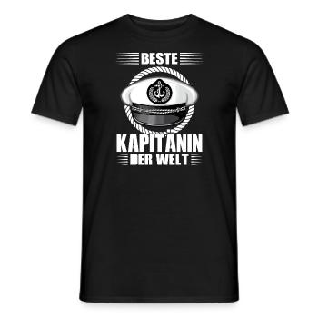 Kapitänin Boot Segeln Geschenk - Männer T-Shirt - Schwarz - Vorne - AI Model Male 178 light (178cm)
