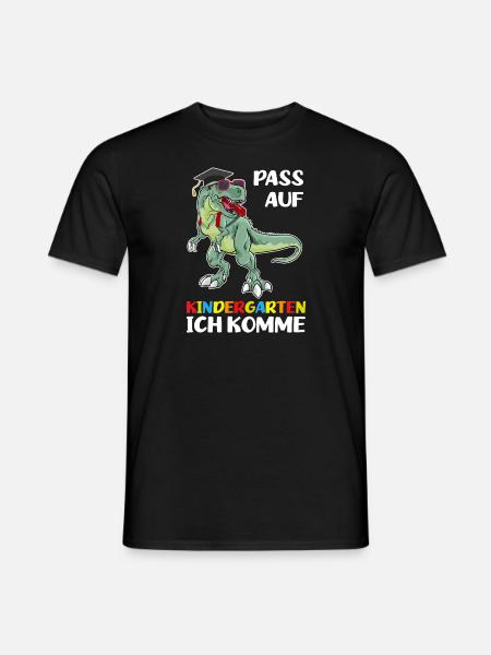 Kindergarten Dinosaurier Kindergartenanfänger - Männer T-Shirt - Schwarz