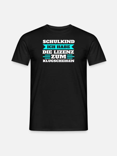 Schulkind Schulanfang Einschulung Geschenk - Männer T-Shirt - Schwarz