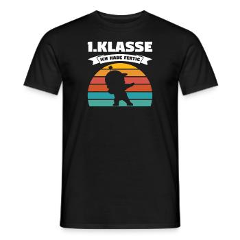 1.Klasse Dabbing Schulanfänger Geschenk - Männer T-Shirt - Schwarz - Vorne - AI Model Male 178 light (178cm)