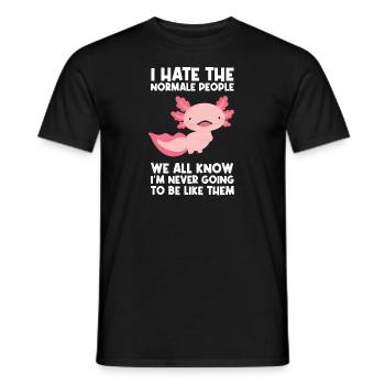 Axolotel Axolotl Lover Axolotls Cadeau - T-shirt homme - noir - Devant - AI Model Male 178 light (178cm)