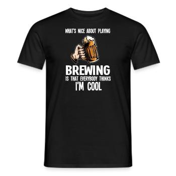 Brauerei Bier Geschenk - Männer T-Shirt - Schwarz - Vorne - AI Model Male 178 light (178cm)
