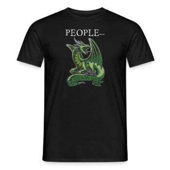 Dragon Dragon Mythical Creature Gift - Men's T-Shirt - black - Front - AI Model Male 178 light (178cm)