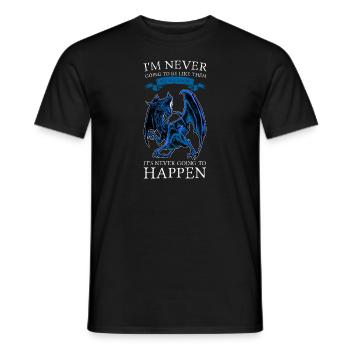 Dragon Dragon Mythical Creature Gift - Men's T-Shirt - black - Front - AI Model Male 178 light (178cm)
