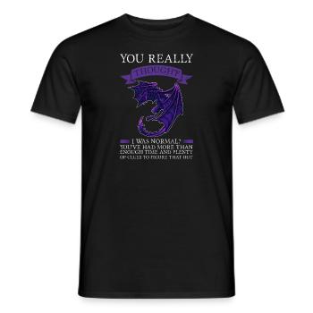 Dragon Dragon Mythical Creature Gift - Men's T-Shirt - black - Front - AI Model Male 178 light (178cm)
