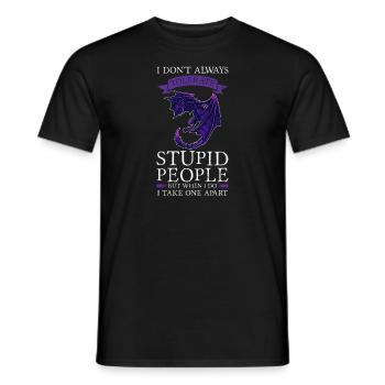 Dragon Dragon Mythical Creature Gift - Men's T-Shirt - black - Front - AI Model Male 178 light (178cm)