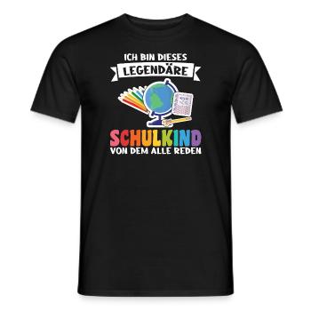 Schulkind Schulanfang Schulbeginn Geschenk - Männer T-Shirt - Schwarz - Vorne - AI Model Male 178 light (178cm)