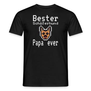 Bester Schäferhund Papa ever - Männer T-Shirt - Schwarz - Vorne - AI Model Male 178 light (178cm)