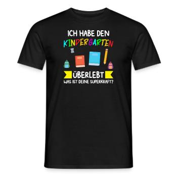 Kindergarten Abschluss Kindergarten-Abschluss Gesc - Männer T-Shirt - Schwarz - Vorne - AI Model Male 178 light (178cm)