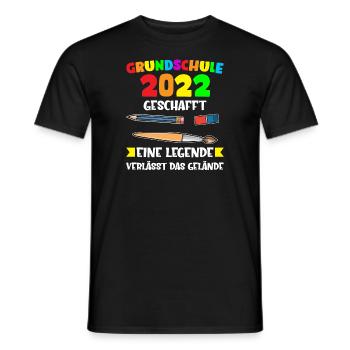 Grundschule 2022 Gaming Grundschüler Geschenk - Männer T-Shirt - Schwarz - Vorne - AI Model Male 178 light (178cm)