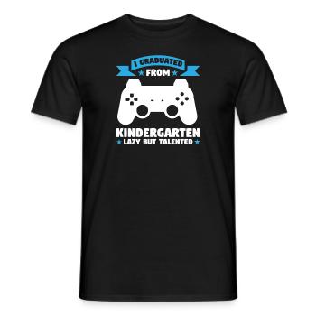 Kindergarten Gaming Kita-Kind Geschenk - Männer T-Shirt - Schwarz - Vorne - AI Model Male 178 light (178cm)