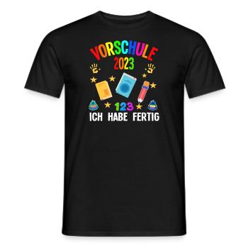 Vorschule 2023 Abschluss Vorschüler Geschenk - Männer T-Shirt - Schwarz - Vorne - AI Model Male 178 light (178cm)