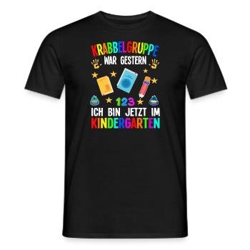 Kindergarten Anfang Kita-Start Geschenk - Männer T-Shirt - Schwarz - Vorne - AI Model Male 178 light (178cm)