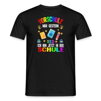 Schulkind Schulanfang Schulanfänger Geschenk - Männer T-Shirt - Schwarz - Vorne - AI Model Male 178 light (178cm)