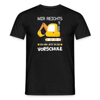 Vorschule Bagger Vorschüler Geschenk - Männer T-Shirt - Schwarz - Vorne - AI Model Male 178 light (178cm)