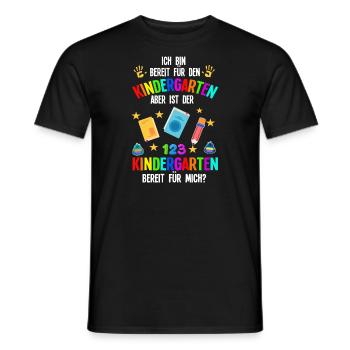 Kindergarten Kita Kindergartenanfänger Geschenk - Männer T-Shirt - Schwarz - Vorne - AI Model Male 178 light (178cm)