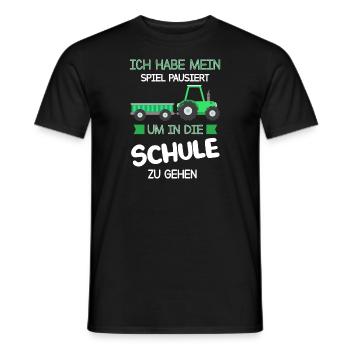 Schulkind Traktor Schulanfänger Geschenk - Männer T-Shirt - Schwarz - Vorne - AI Model Male 178 light (178cm)