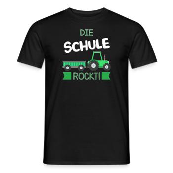 Schulkind Traktor Schulanfänger Geschenk - Männer T-Shirt - Schwarz - Vorne - AI Model Male 178 light (178cm)