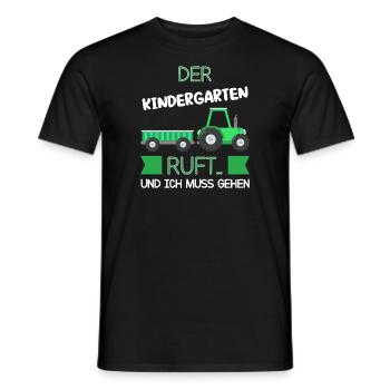 Kindergarten Traktor Kindergartenanfänger Geschenk - Männer T-Shirt - Schwarz - Vorne - AI Model Male 178 light (178cm)