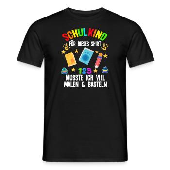 Schulkind Einschulung Schulbeginn Geschenk - Männer T-Shirt - Schwarz - Vorne - AI Model Male 178 light (178cm)