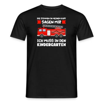 Kindergarten Feuerwehr Kita-Kind Geschenk - Männer T-Shirt - Schwarz - Vorne - AI Model Male 178 light (178cm)