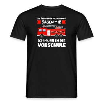 Vorschule Feuerwehr Vorschüler Geschenk - Männer T-Shirt - Schwarz - Vorne - AI Model Male 178 light (178cm)