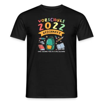 Vorschule 2022 Anfang Vorschüler Geschenk - Männer T-Shirt - Schwarz - Vorne - AI Model Male 178 light (178cm)