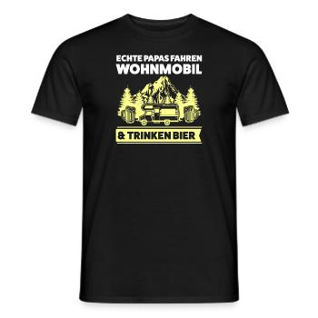 Camper Papa Camping Geschenk - Männer T-Shirt - Schwarz - Vorne - AI Model Male 178 light (178cm)