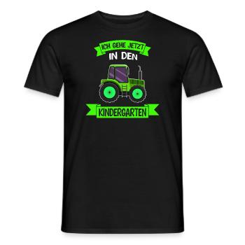 Kindergarten Traktor Kita-Start Geschenk - Männer T-Shirt - Schwarz - Vorne - AI Model Male 178 light (178cm)