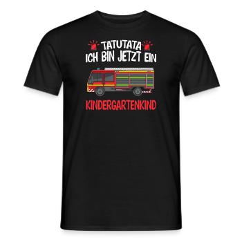 Kindergarten Feuerwehr Kita-Start Geschenk - Männer T-Shirt - Schwarz - Vorne - AI Model Male 178 light (178cm)
