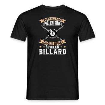 billard Opa Billard Billard Spiel Geschenk - Männer T-Shirt - Schwarz - Vorne - AI Model Male 178 light (178cm)