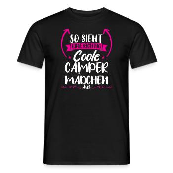 Campen camper Wanderung Geschenk - Männer T-Shirt - Schwarz - Vorne - AI Model Male 178 light (178cm)