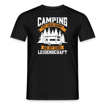 Campen camper Wanderung Geschenk - Männer T-Shirt - Schwarz - Vorne - AI Model Male 178 light (178cm)