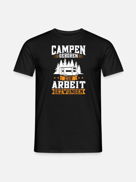 Campen camper Wanderung Geschenk - Männer T-Shirt - Schwarz