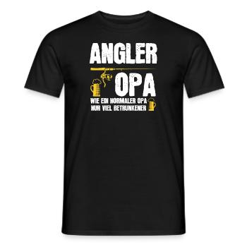 Angler Opa Angeln Fischen Geschenk - Männer T-Shirt - Schwarz - Vorne - AI Model Male 178 light (178cm)