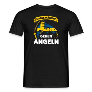 Schwedisch Angler Angeln Schweden Geschenk - Männer T-Shirt - Schwarz - Vorne - AI Model Male 178 light (178cm)