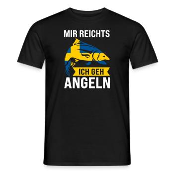 Schwedisch Angler Angeln Schweden Geschenk - Männer T-Shirt - Schwarz - Vorne - AI Model Male 178 light (178cm)