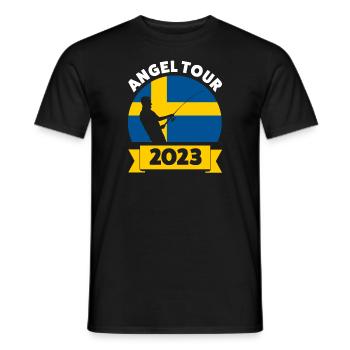 Schwedisch Angler Angeln Schweden Geschenk - Männer T-Shirt - Schwarz - Vorne - AI Model Male 178 light (178cm)