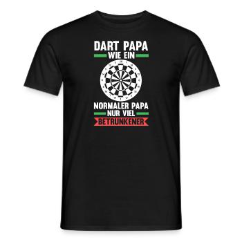 Dart Papa Dartspieler Geschenk - Männer T-Shirt - Schwarz - Vorne - AI Model Male 178 light (178cm)